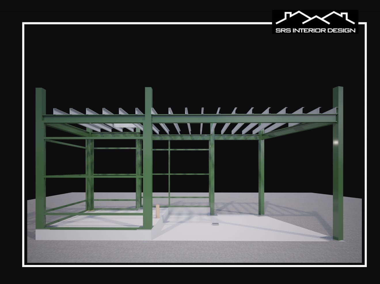 Technician working on a steel fabrication project using 3D modelling