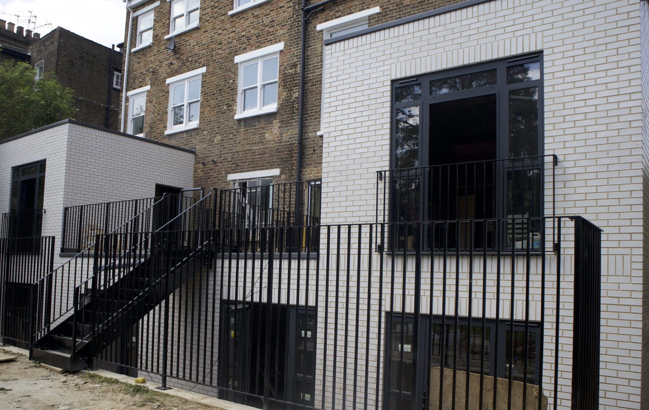 Modern steel Juliet balcony in London by CML Steel