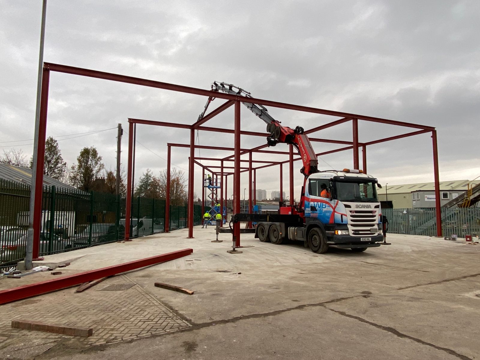 RSJ steel beams and steel staircases for structural applications.