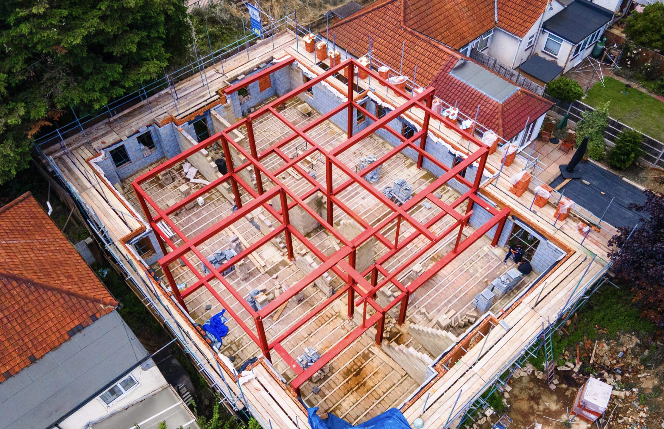 Metal suppliers in London providing structural steel beams for construction