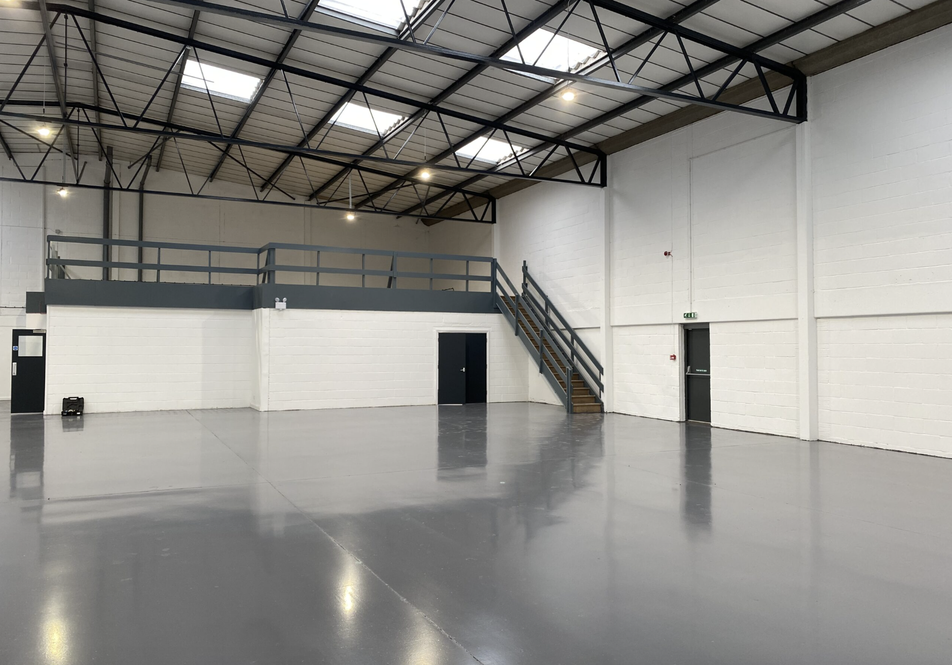 Steel mezzanine floor installation in a London warehouse for industrial use